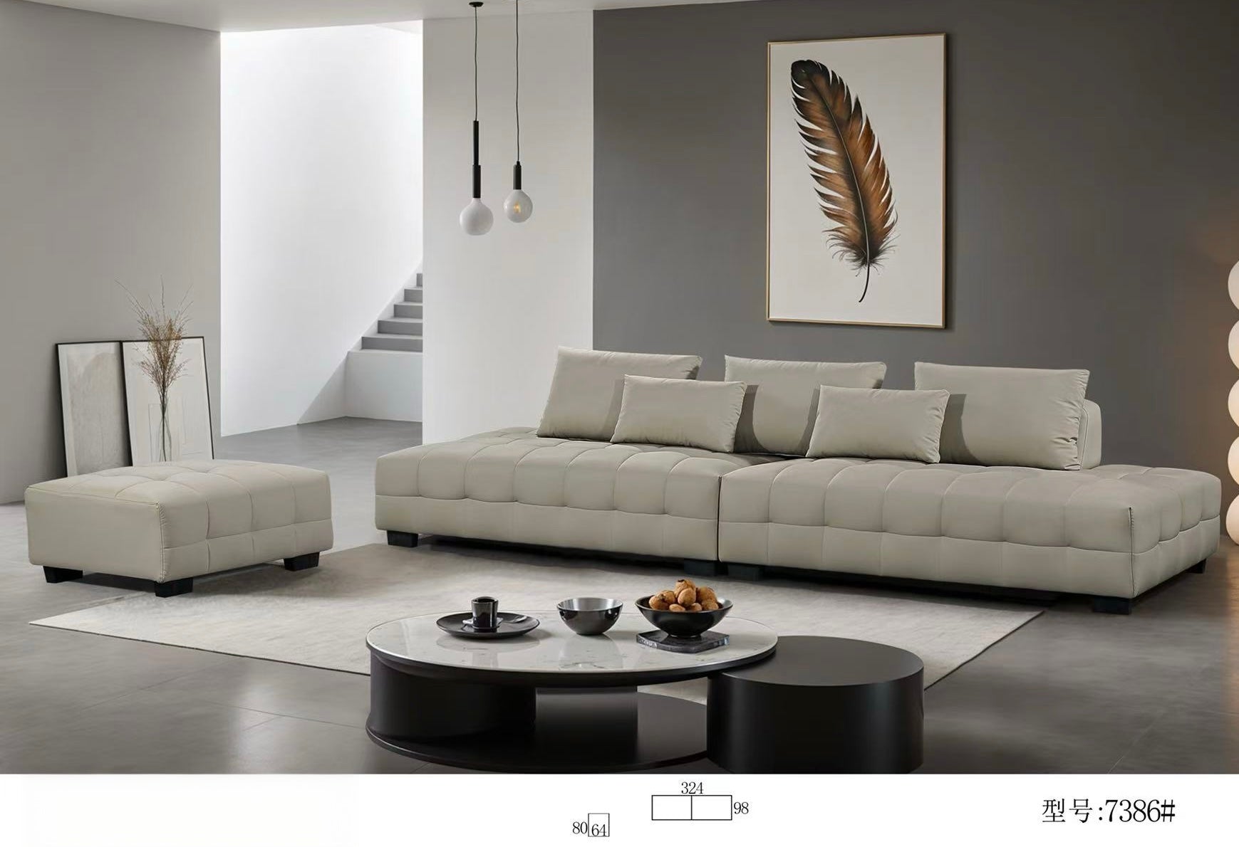 Light & Comfy Sofa Set-7386