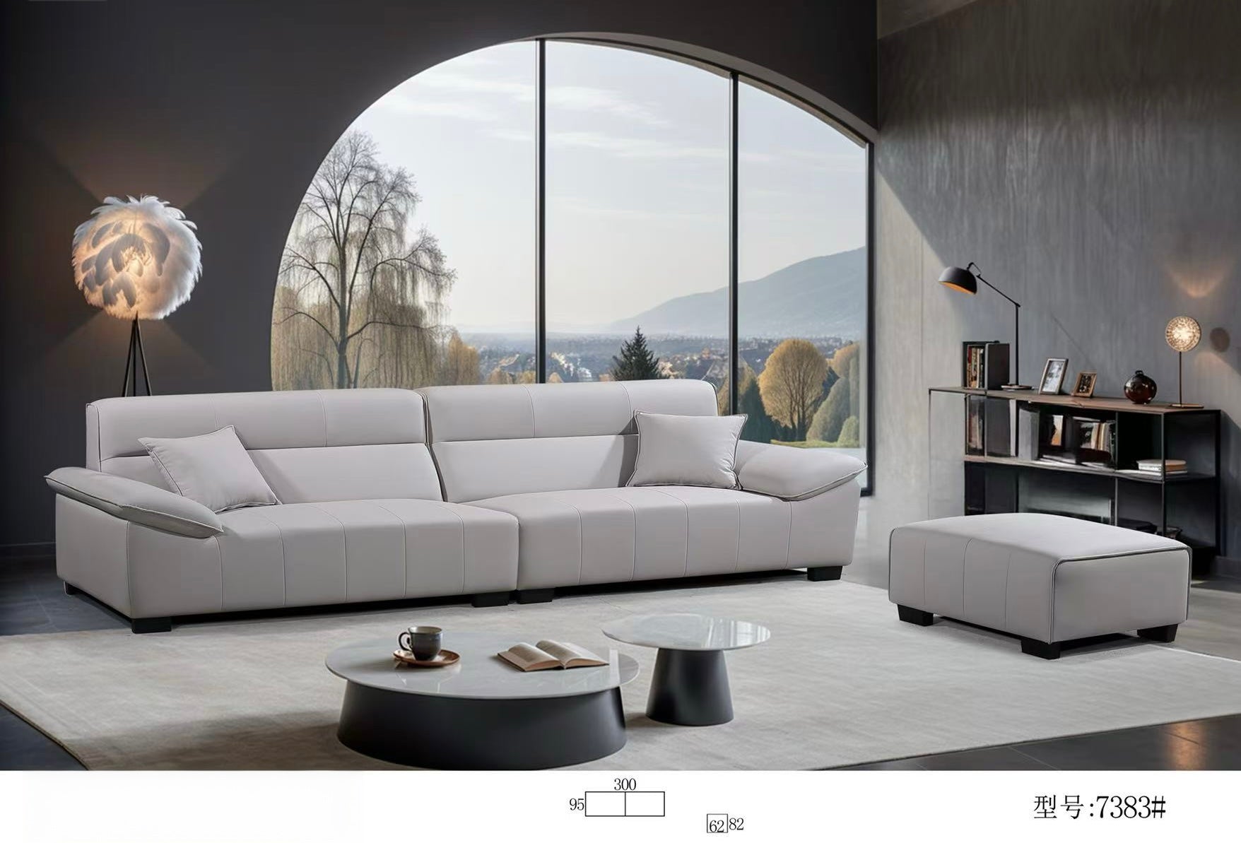 Bright White Sofa Set-7383
