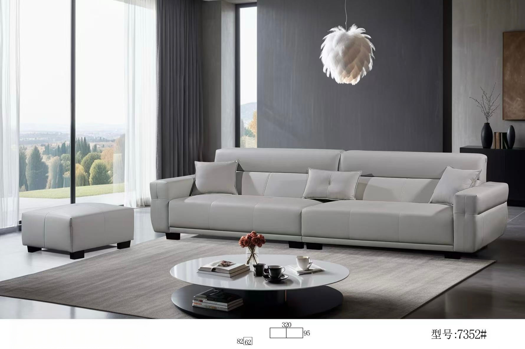 Pure White Sofa Set-7352