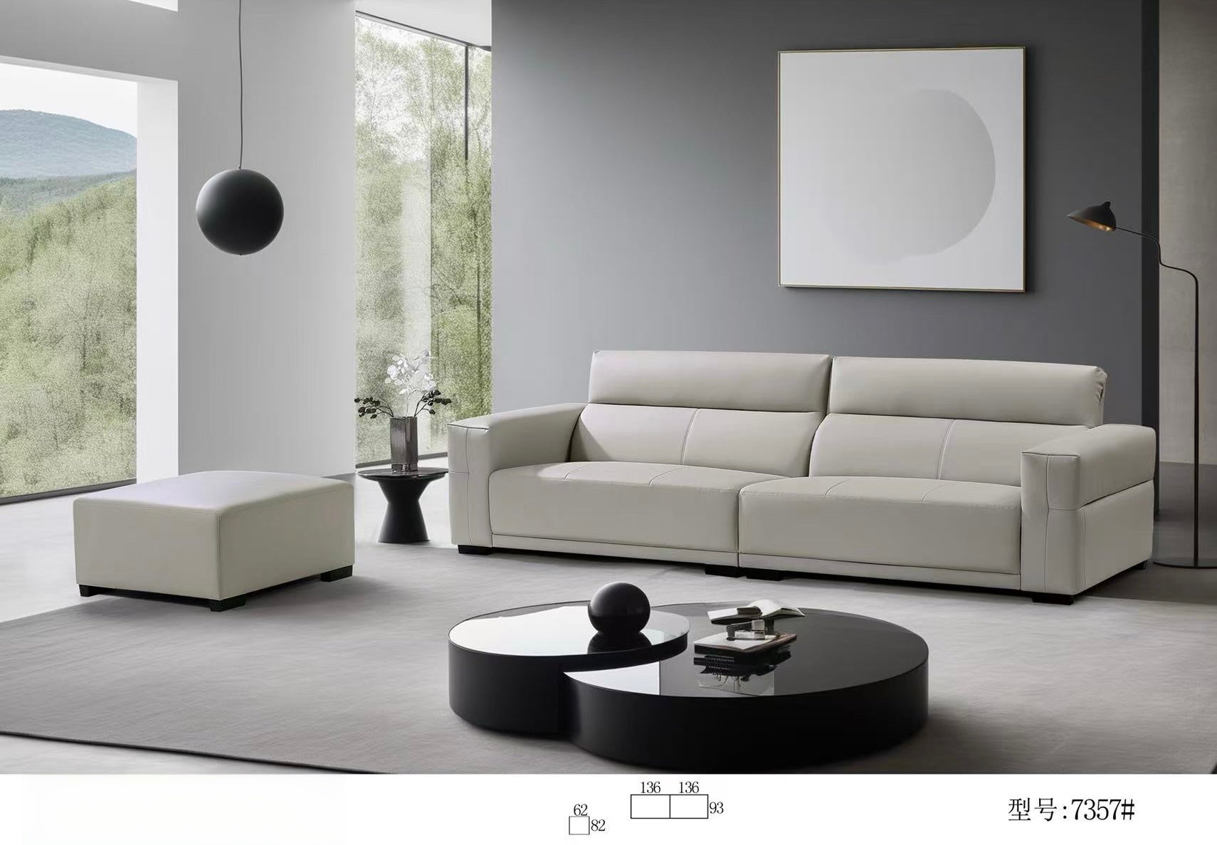 Minimalist Light - Hued Sofa Collection-7357