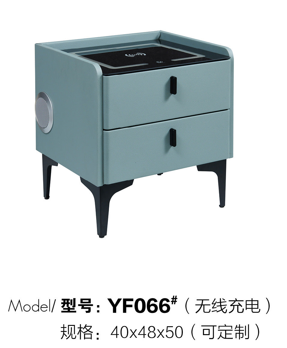 TechSense Smart Nightstand Bluetooth Speaker, Wireless Charging, Fingerprint Lock & USB PortYF066-YF